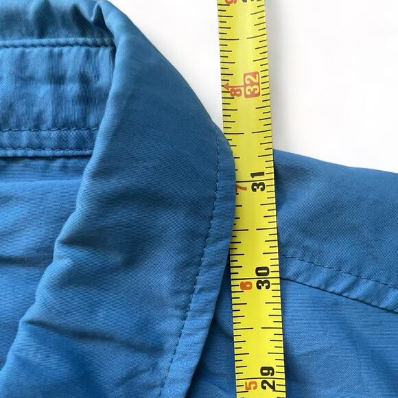 North Face Blue Button Up Nylon Shirt Utility Gorpcore Button Up Lightweight L - Picture 12 of 12